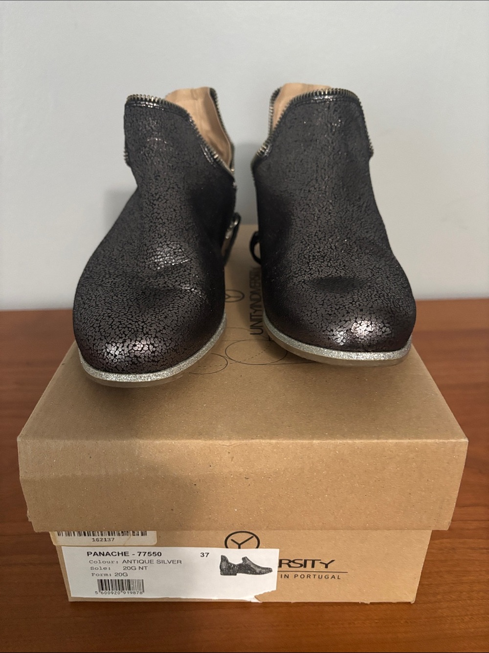Unity in Diversity Antique Silver Ankle Booties